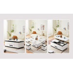 セラミックPUレザーセンターテーブル|高級感あふれるデザインと耐久性 hx-1578