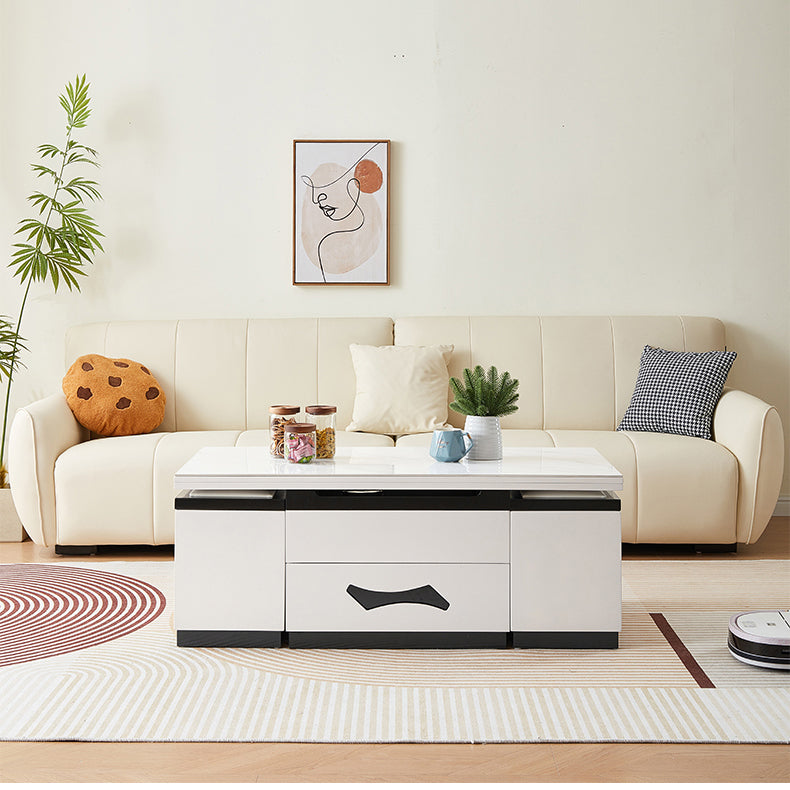 セラミックPUレザーセンターテーブル|高級感あふれるデザインと耐久性 hx-1578