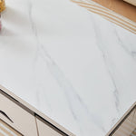 セラミックPUレザーセンターテーブル|高級感あふれるデザインと耐久性 hx-1578