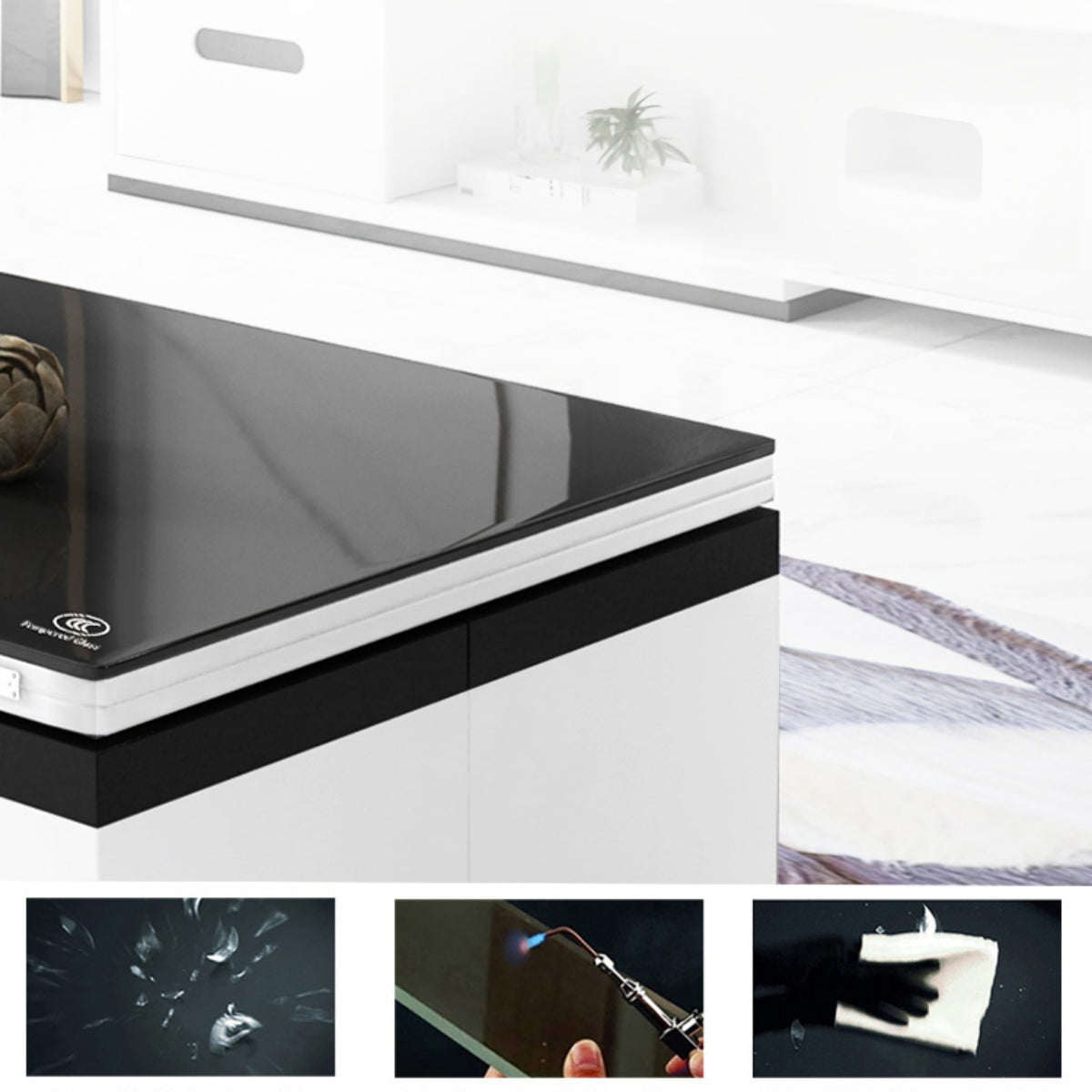 セラミックPUレザーセンターテーブル|高級感あふれるデザインと耐久性 hx-1578