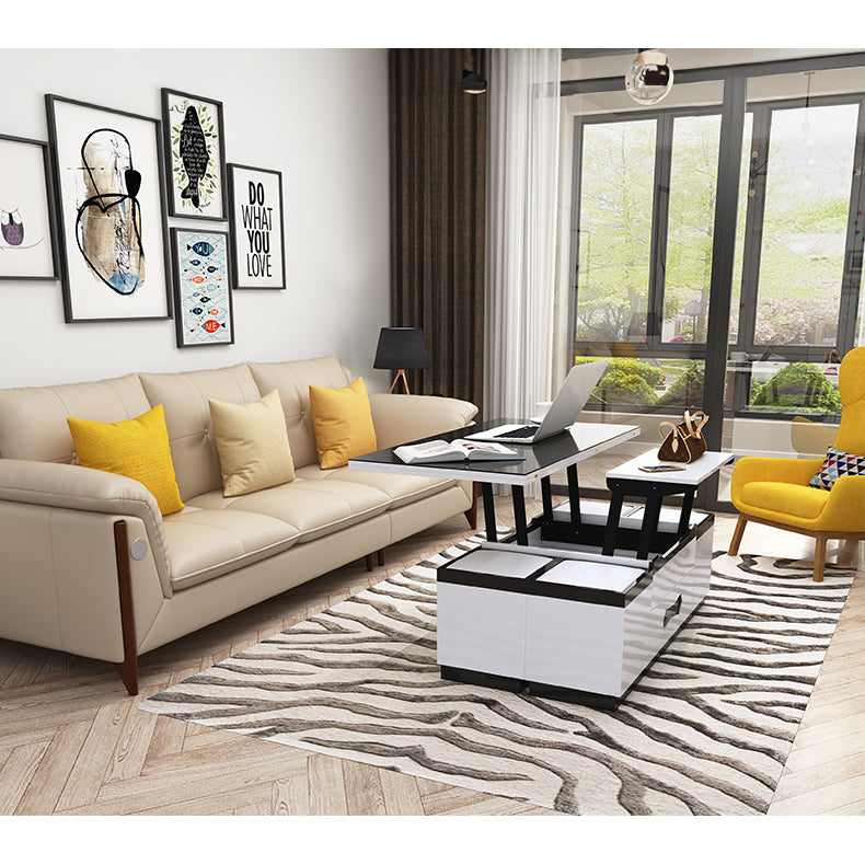 セラミックPUレザーセンターテーブル|高級感あふれるデザインと耐久性 hx-1578