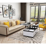 セラミックPUレザーセンターテーブル|高級感あふれるデザインと耐久性 hx-1578