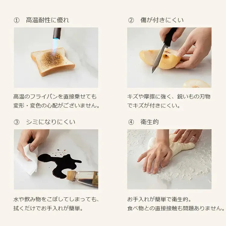 テーブル ホワイト セラミック スチール hx-cz-wh2-table