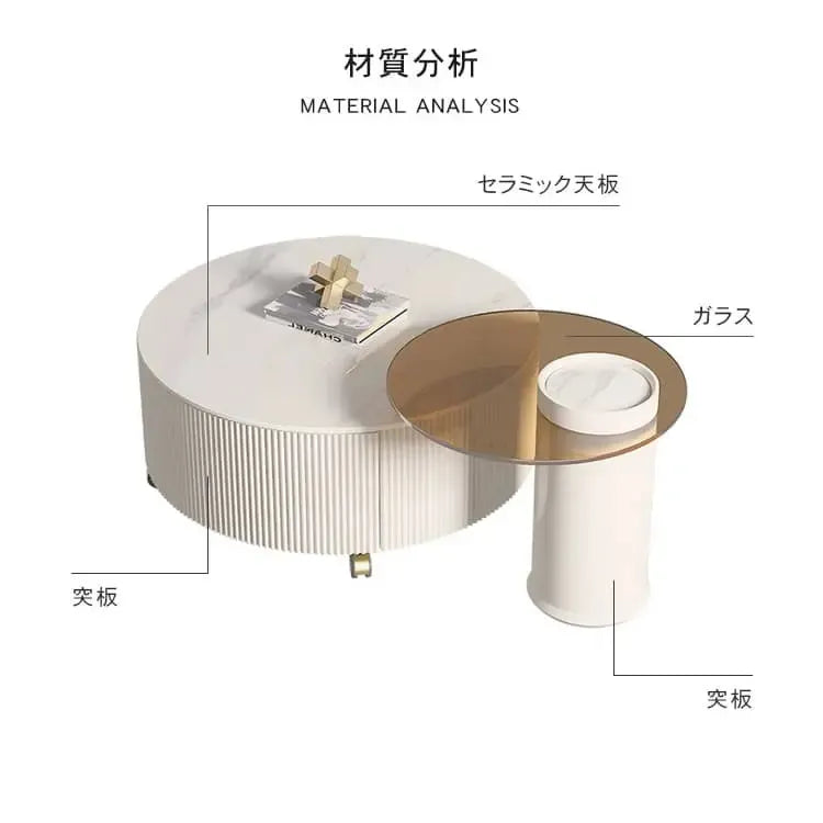 テーブル ホワイト セラミック ガラス hx-hlcj-wh1-table