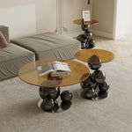 モダンデザイン強化ガラス製センターテーブル|スタイリッシュなステンレス脚付き hxbs-3027