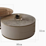 モダンデザイン 強化ガラス&ステンレス製 センターテーブル - おしゃれなパイン材のアクセント付き - リビングルーム向け 高級感溢れるインテリア家具 hxbs-3029