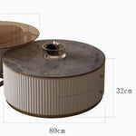 モダンデザイン 強化ガラス&ステンレス製 センターテーブル - おしゃれなパイン材のアクセント付き - リビングルーム向け 高級感溢れるインテリア家具 hxbs-3029