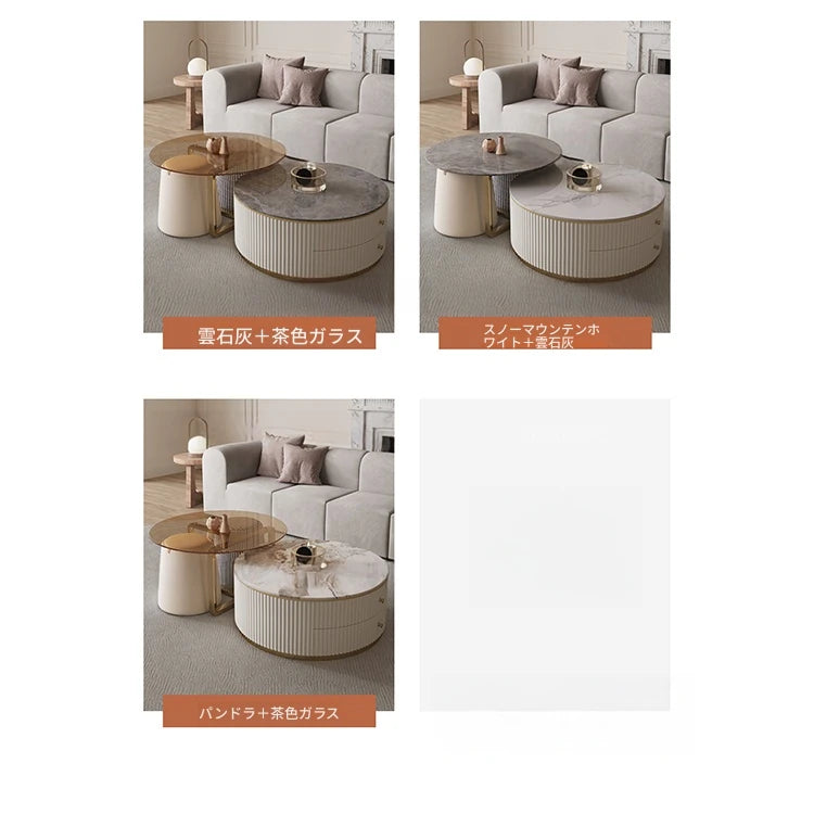 モダンデザイン 強化ガラス&ステンレス製 センターテーブル - おしゃれなパイン材のアクセント付き - リビングルーム向け 高級感溢れるインテリア家具 hxbs-3029