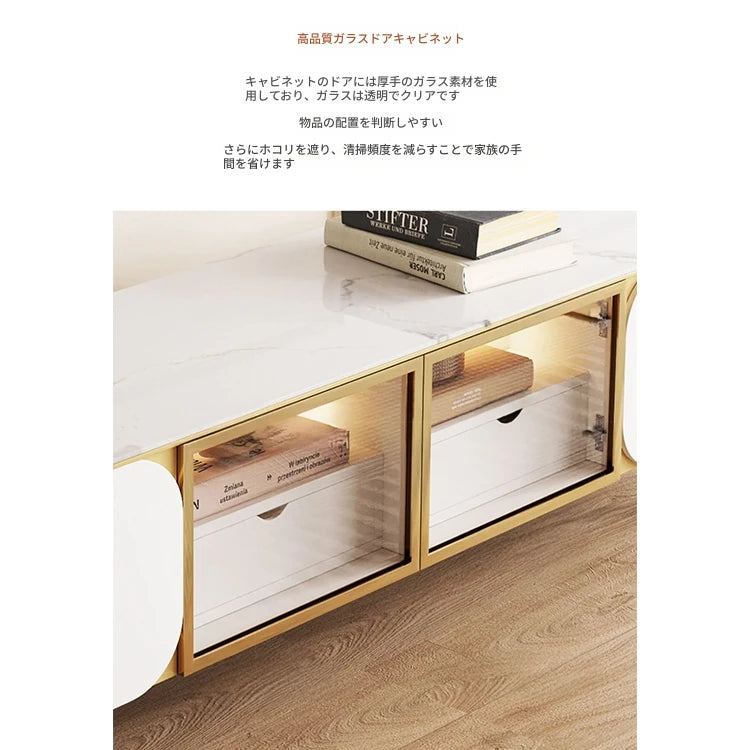 モダンデザイン 強化ガラス&ステンレス製 センターテーブル - おしゃれなパイン材のアクセント付き - リビングルーム向け 高級感溢れるインテリア家具 hxbs-3029