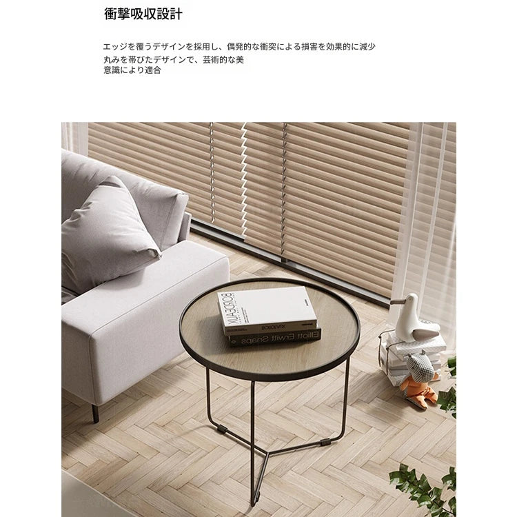 モダンな多層板製センターテーブルセット|おしゃれなリビングに最適な丸型デザイン hxbs-3031