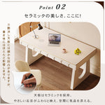 セラミック天板デスク 軽ラグジュアリーモダンデザイン クリームスタイル書斎用 hxh-5692