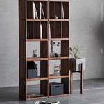 自由組み合わせ可能な木製扉付きフロア収納キャビネット 多段式で壁際やコーナーに最適 hxhcy-5437