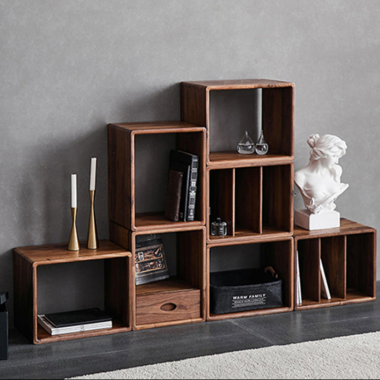 自由組み合わせ可能な木製扉付きフロア収納キャビネット 多段式で壁際やコーナーに最適 hxhcy-5437