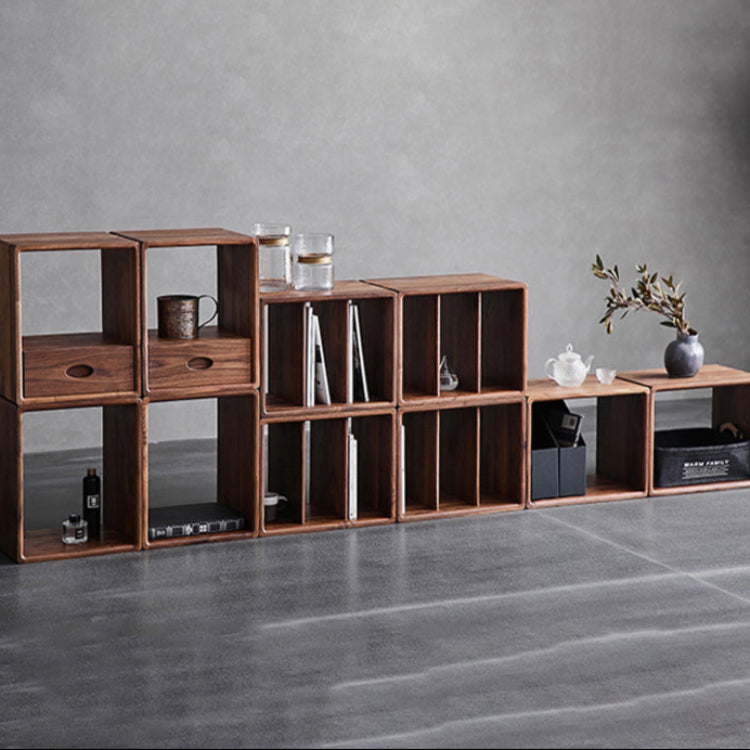 自由組み合わせ可能な木製扉付きフロア収納キャビネット 多段式で壁際やコーナーに最適 hxhcy-5437