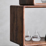 自由組み合わせ可能な木製扉付きフロア収納キャビネット 多段式で壁際やコーナーに最適 hxhcy-5437