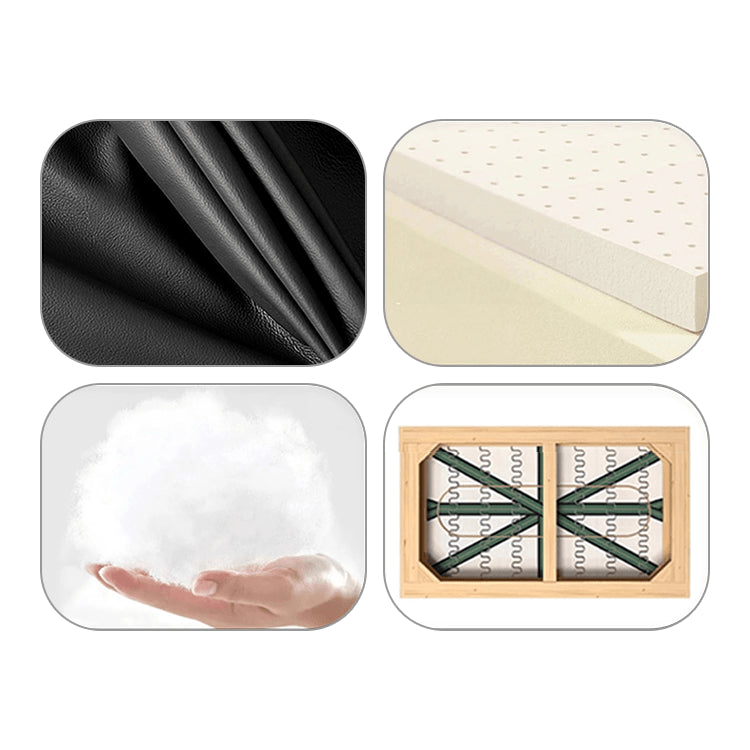 【高級感溢れる】天然素材使用の極上ソファー|パイン&ラテックス&ダウン充填|本革&合成皮革コンビネーション hxl-1264