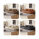 【高級感溢れる!天然パイン木+ダウン+シリコン+本革+合成皮革ソファー】 hxl-1265