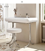 モダンデザインのコスメティックテーブル|多層板・MDF・ステンレス使用|美しい鏡付きドレッサーセット hxy-5159