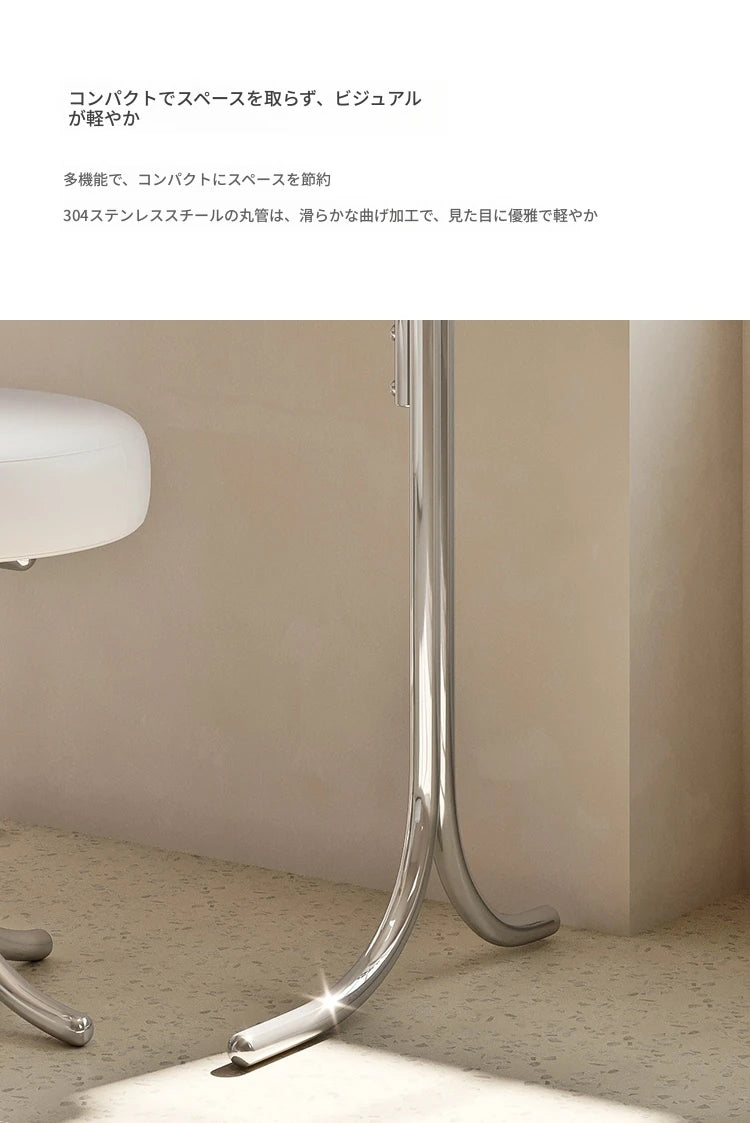 モダンデザインのコスメティックテーブル|多層板・MDF・ステンレス使用|美しい鏡付きドレッサーセット hxy-5159