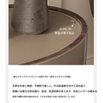 モダンなナイトテーブル | 合成皮革とステンレス製のスタイリッシュなデザイン | おしゃれな寝室やリビングに最適! hxy-5162