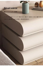 スタイリッシュなPUレザー製ナイトテーブル|パイン素材のモダンデザイン収納家具 hxy-5168