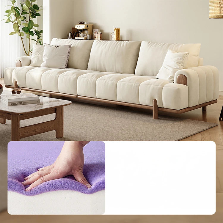 シンプルでスタイリッシュなアッシュ材エアレザーソファー - 快適なリビング空間を演出! hyc-3115