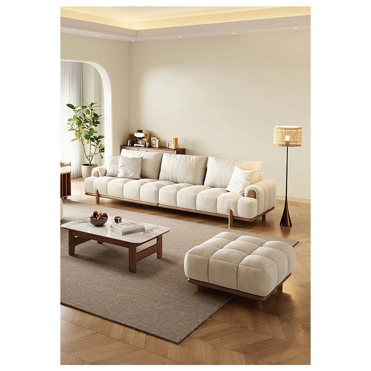 シンプルでスタイリッシュなアッシュ材エアレザーソファー - 快適なリビング空間を演出! hyc-3115