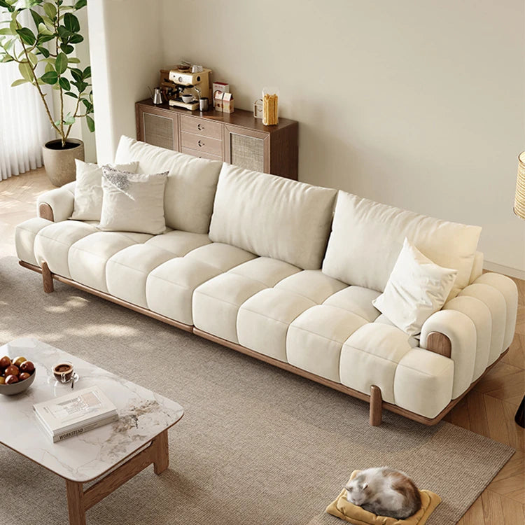 シンプルでスタイリッシュなアッシュ材エアレザーソファー - 快適なリビング空間を演出! hyc-3115