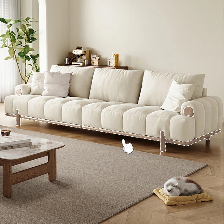 シンプルでスタイリッシュなアッシュ材エアレザーソファー - 快適なリビング空間を演出! hyc-3115