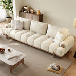 シンプルでスタイリッシュなアッシュ材エアレザーソファー - 快適なリビング空間を演出! hyc-3115