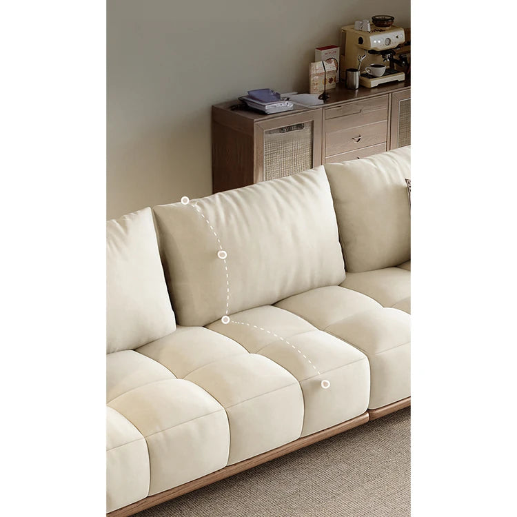 シンプルでスタイリッシュなアッシュ材エアレザーソファー - 快適なリビング空間を演出! hyc-3115