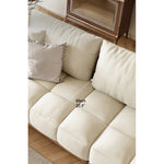 シンプルでスタイリッシュなアッシュ材エアレザーソファー - 快適なリビング空間を演出! hyc-3115