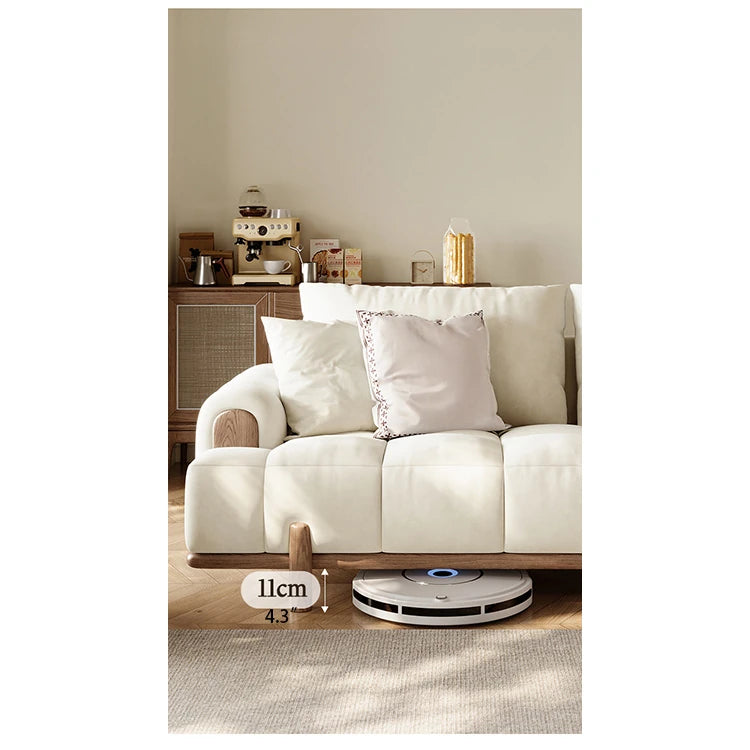 シンプルでスタイリッシュなアッシュ材エアレザーソファー - 快適なリビング空間を演出! hyc-3115