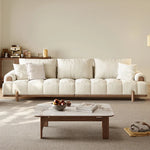 シンプルでスタイリッシュなアッシュ材エアレザーソファー - 快適なリビング空間を演出! hyc-3115