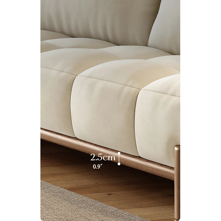 シンプルでスタイリッシュなアッシュ材エアレザーソファー - 快適なリビング空間を演出! hyc-3115