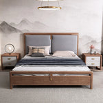 アッシュ材のナイトテーブル|シンプルでスタイリッシュなデザイン|収納力抜群の2段引き出し付き hyc-3119