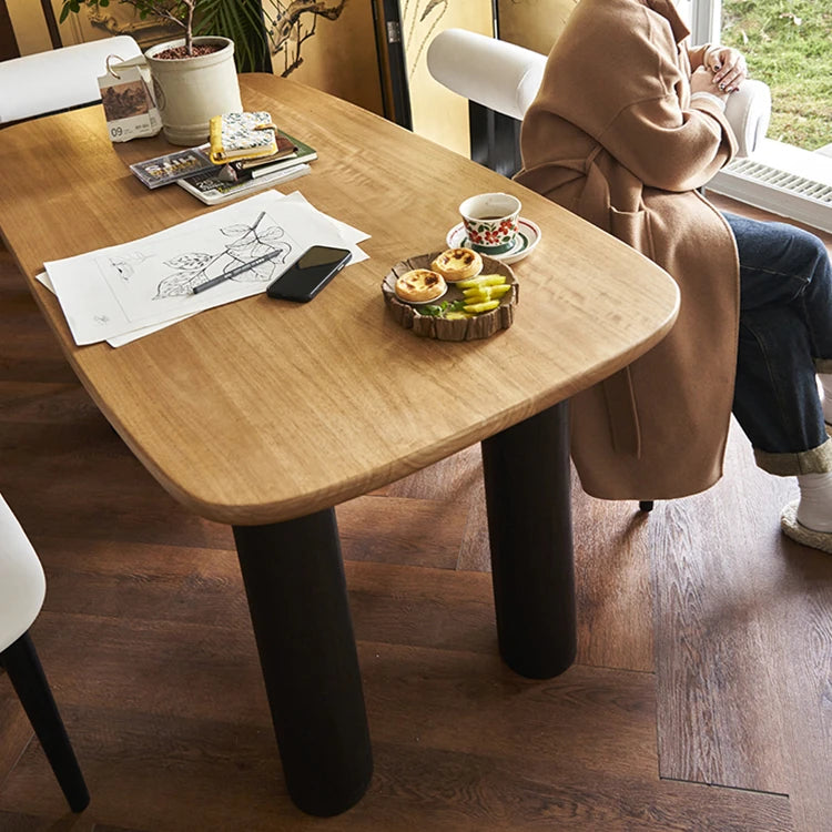 無垢材テーブル|シンプルモダンデザイン|ダイニング&ワークスペース兼用|温かみのあるナチュラルウッド hyc-3120