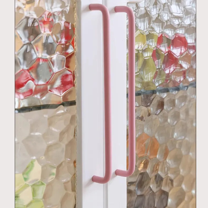 かわいい無垢材ガラスキャビネット|色彩豊かな収納でおしゃれ空間を実現 hyj-2300