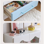 かわいい無垢材ガラスキャビネット|色彩豊かな収納でおしゃれ空間を実現 hyj-2300