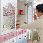 かわいい無垢材ガラスキャビネット|色彩豊かな収納でおしゃれ空間を実現 hyj-2300