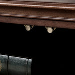 高級感のある無垢材テレビキャビネット - 強化ガラス扉付き、エレガントなリビングの主役 hyjyj-4262