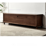 高級感のある無垢材テレビキャビネット - 強化ガラス扉付き、エレガントなリビングの主役 hyjyj-4262