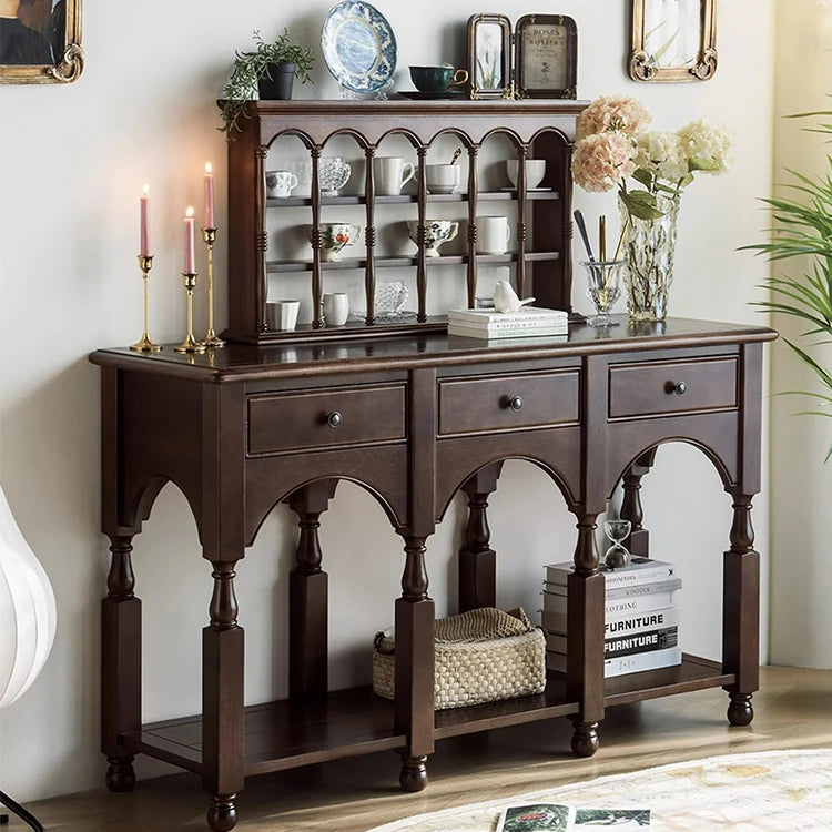 高級無垢材ラックセット|エレガントなリビング&ベッドルームデザイン hyjyj-4275