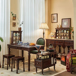 高級無垢材ラックセット|エレガントなリビング&ベッドルームデザイン hyjyj-4275