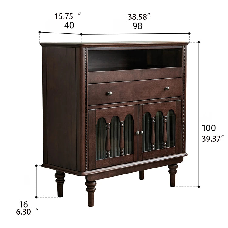 高級感溢れる無垢材ガラスキャビネット|リビングを彩るデザイン hyjyj-4276