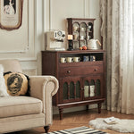 高級感溢れる無垢材ガラスキャビネット|リビングを彩るデザイン hyjyj-4276