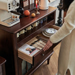 高級感溢れる無垢材ガラスキャビネット|リビングを彩るデザイン hyjyj-4276