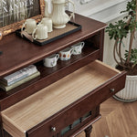 高級感溢れる無垢材ガラスキャビネット|リビングを彩るデザイン hyjyj-4276