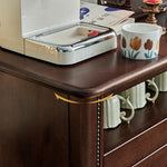 高級感溢れる無垢材ガラスキャビネット|リビングを彩るデザイン hyjyj-4276