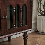 高級感溢れる無垢材ガラスキャビネット|リビングを彩るデザイン hyjyj-4276